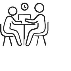 tutor and student at table
