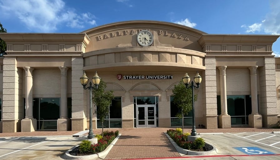 Exterior of Strayer Dallas Fort Worth campus